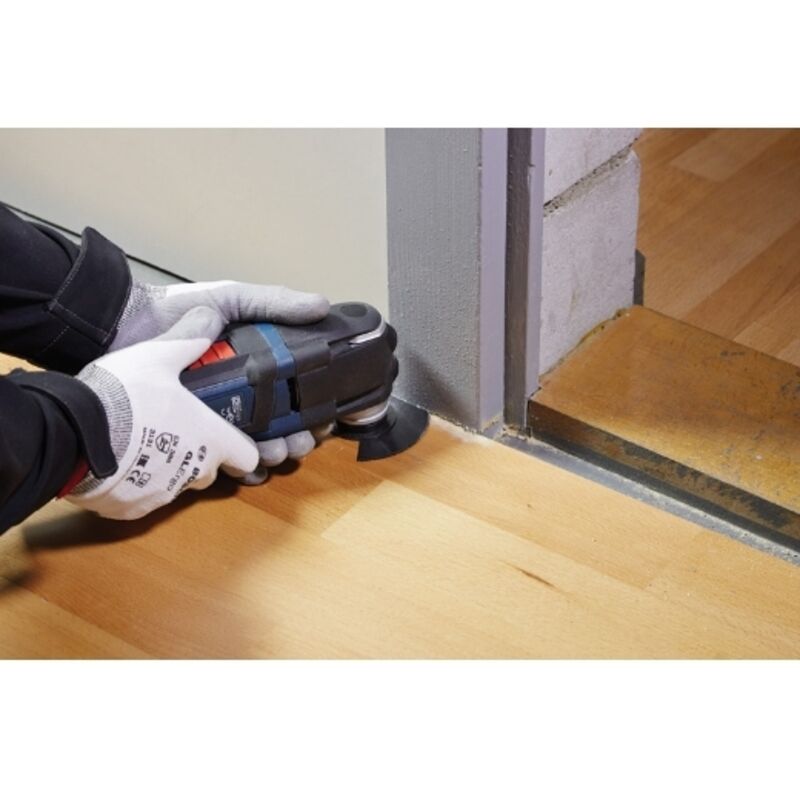 Bosch 4x Set di lame per pavimenti e rivestimenti, 4 pezzi (per metalli non ferrosi, colla, 134 x 104 mm, Accessori professionali Multi-tool)