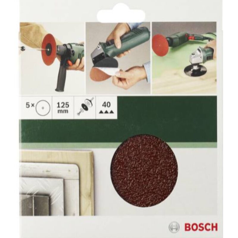 Image of 5 fogli di carta abrasiva per disco di levigatura - 125MM, G60 - Bosch