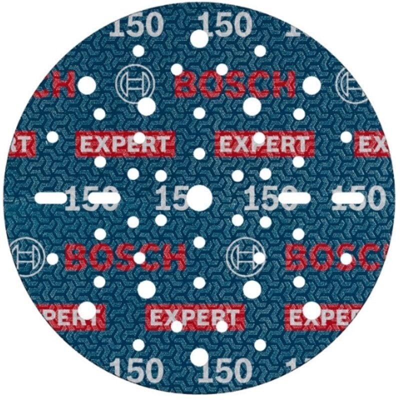 Bosch - 50x Disco delevigatura expert O780, 150 mm (per legno duro, Pittura su legno, ø 150 mm, Grana 150, Accessori professionali Levigatrice
