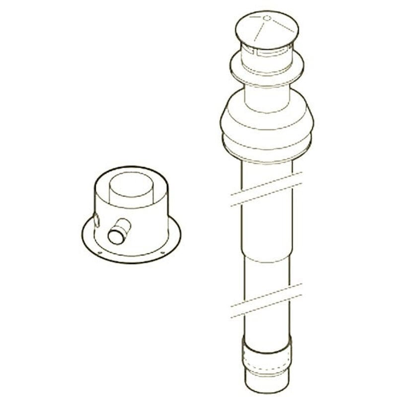 Junkers Bosch camino aspirazione MT1,46 60/100 AZ369 scarico concentrico verticale codice prod: 7716050044