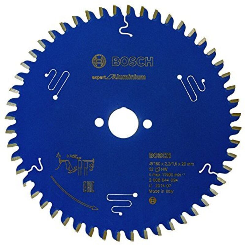 Bosch - Lama circolare Expert Alu 52 denti 160x20x2,2/1,6 mm - 2608644094