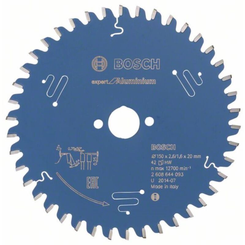 Lama da sega circolare Expert per alluminio, 150 x 20 x 2,6 mm, 42