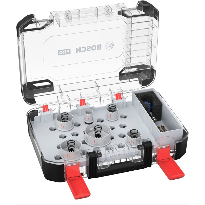 Bosch - Set di seghe a tazza pro Sheet Metal pc Plus, 20, 29, 64 mm, 8 pz.