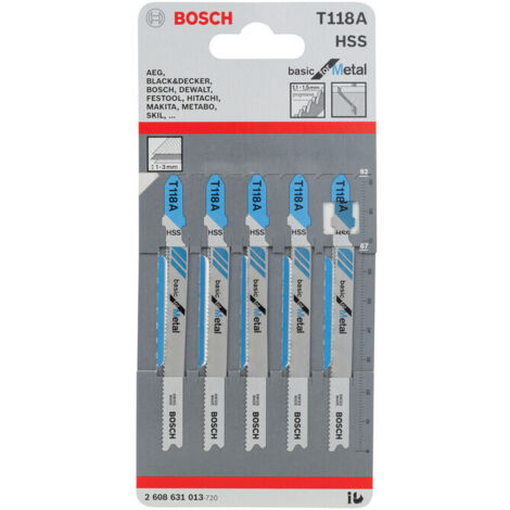 BOSCH-A 5 LAME T 118 A PER SEGHETTO ALTERNATIVO- 1,0 confezione