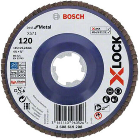 Bosch-A Disco Lamellare Xlock Gr 120 D 115 Mm - 10 Pz