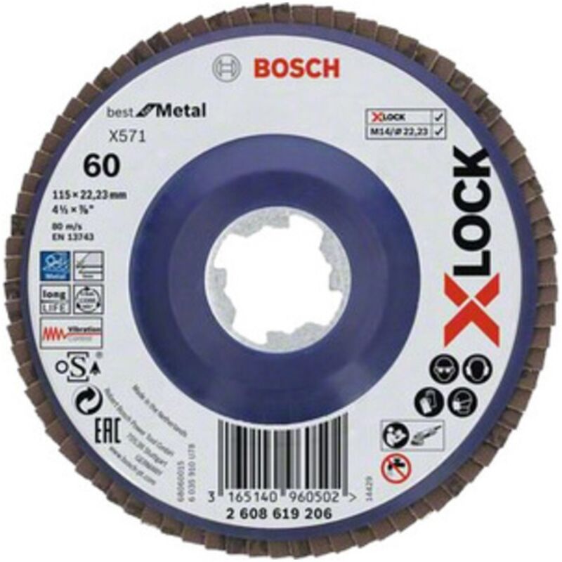 Bosch-A Disco Lamellare Xlock Gr 60 D 115 Mm