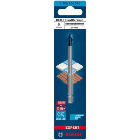 BOSCH-A PUNTA P/CERAMICA HEX-9 D 6X90 MM