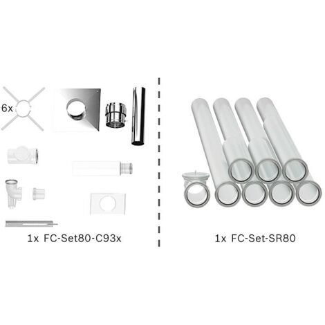 BOSCH Abgas-Standardpaket Bopa FC11 S, Schacht starr, 80/125, 10m, RLU