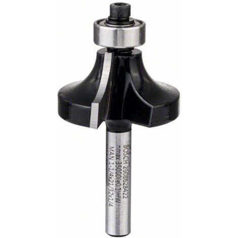 Bosch Abrundfräser 1/4&quot R1 9,5 mm Ø 31,8 mm L 16,2 mm G 57 mm - 2608628422