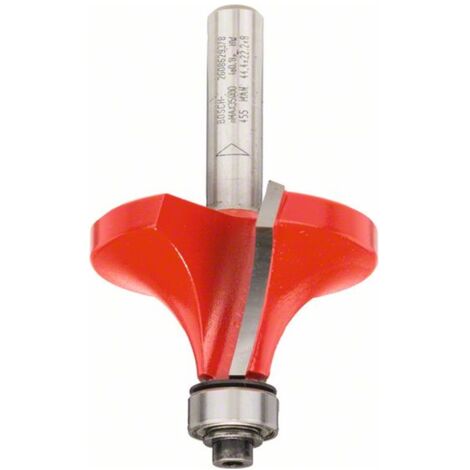 Bosch Abrundfräser Expert for Wood, 8 mm, D 44,4 mm, R1 15,9 mm, L 22,2 mm, G 64 mm