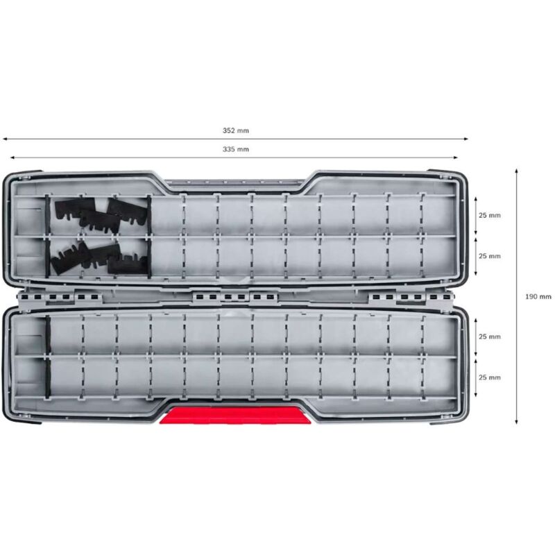 PRO Tough Box Large per accessori, 50 x 120 x 355 mm
