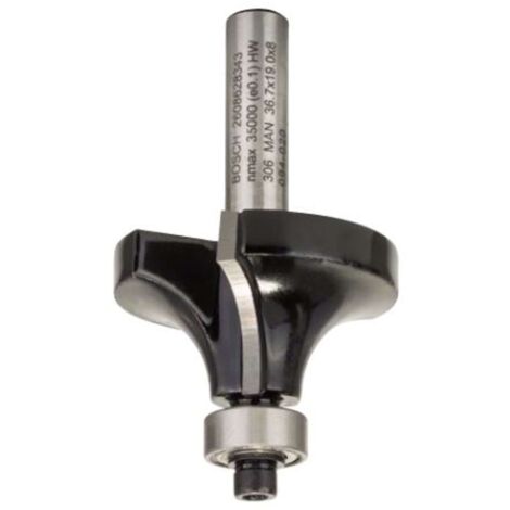 Bosch Accessori - Punta per fresa per legno, arrotondata, 36,7x60 mm 2608628343