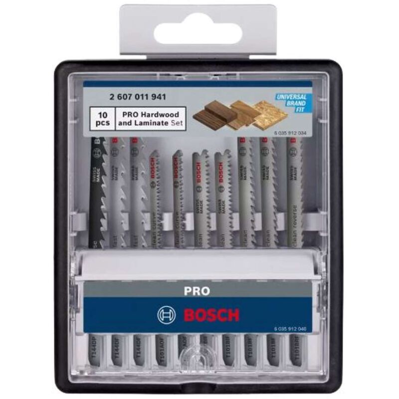 Pro Legno duro e laminato - Set de 10 lame seghetto alternativo de (per legno duro, parquet, lunghezza de 83 mm, seghetto alternativo professionale )