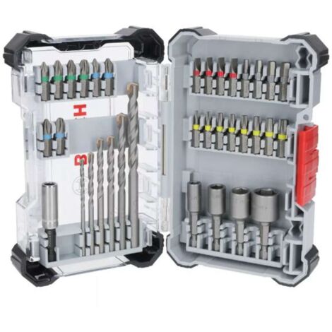 Bosch Accessori - Set di bit e chiavi a bussola da 35 pezzi 2607017728