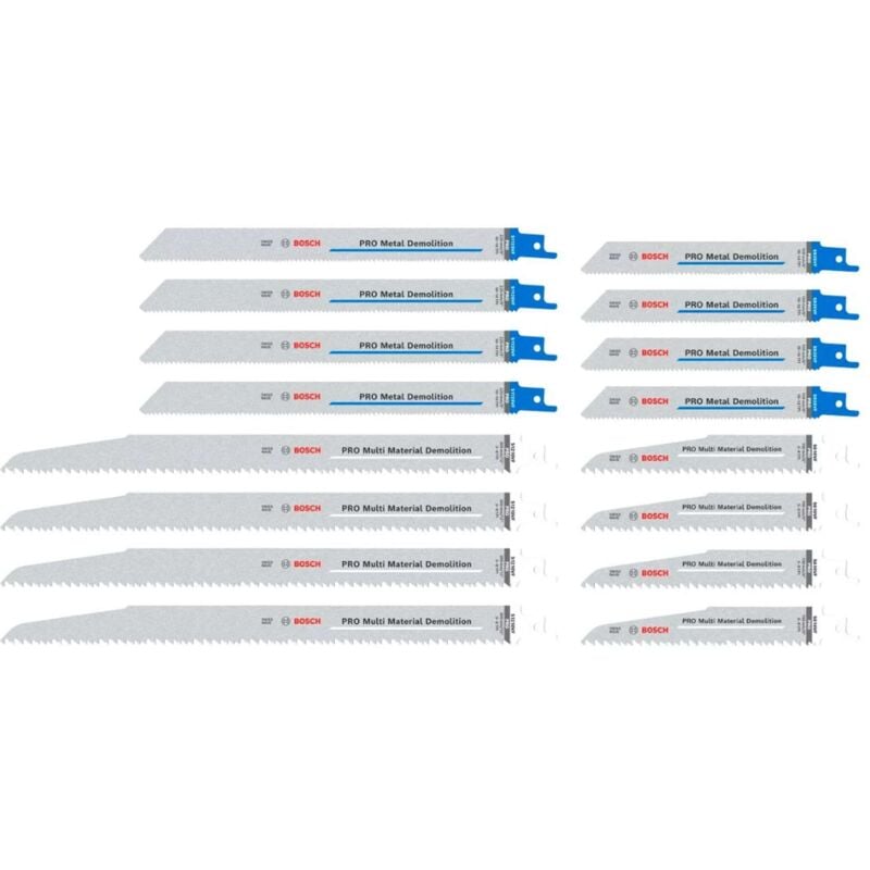 Set di lame per sega a mano PRO Tough Box Demolition, 16 pezzi