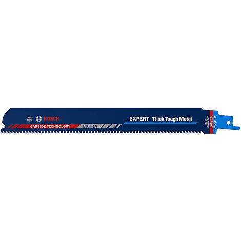 Bosch Accessories 1x Lame de scie sabre Expert `Thick Tough Metal` S 1155 CHC (pour Acier robuste, Fonte, Longueur 225 mm, Accessoires Scie sabre)
