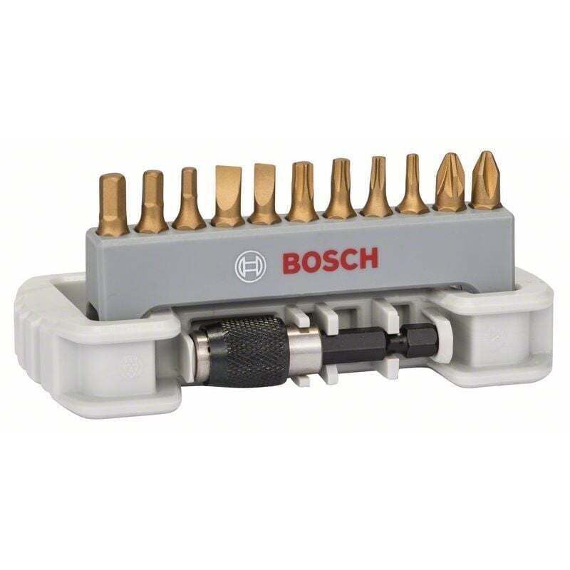 Bosch - Jeu d'embouts de vissage Max Grip 11 pces ph, pz, t, s, hex, porte-embouts à serrage rapide -2608522128