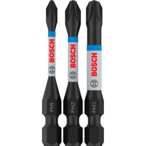 Bosch Accessories 2608522491 Embout cruciforme 3 pièces cruciforme Phillips