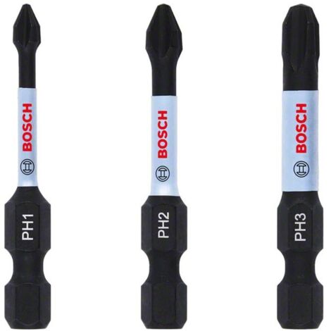 Bosch Accessories  2608522491 Kreuzschlitz-Bit 3teilig Kreuzschlitz Phillips