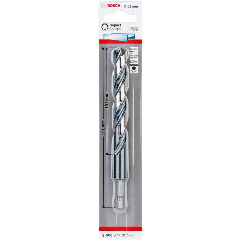 Bosch - Accessories 2608577065 Punta a spirale per metallo 12 mm Lunghezza totale 151 mm din 338 1 pz.