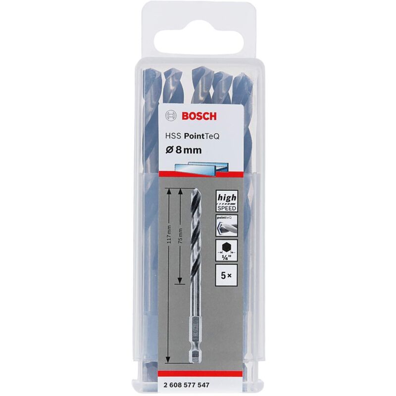 Bosch - Accessories 2608577547 2608577547-HSS - Punta esagonale per trapano a 5 punte