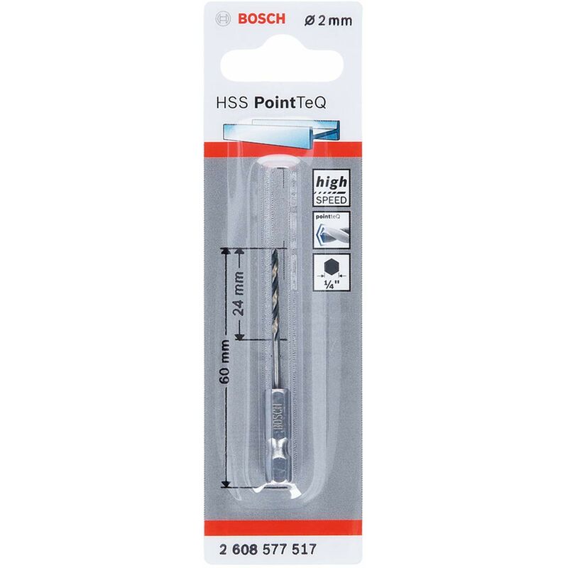 Bosch - Accessories 2608577517 - Punta esagonale per trapano 2608577517-HSS, punta esagonale