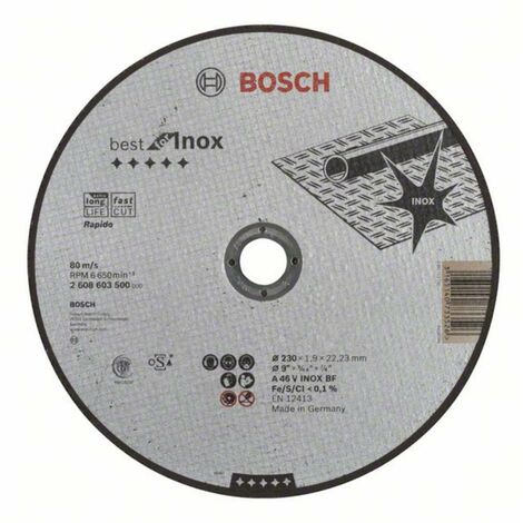 Bosch Accessories 2608603500 2608603500 Disque à tronçonner 230 mm 1 pc(s) acier