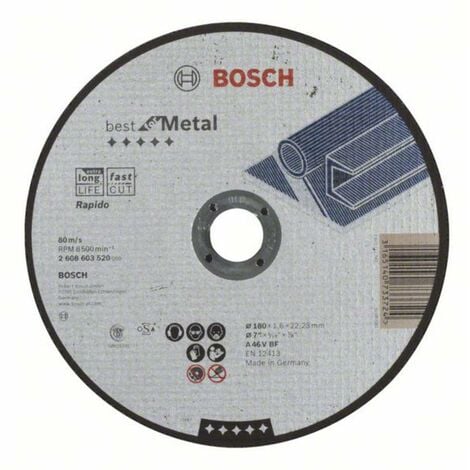 Bosch Accessories 2608603520 2608603520 Disque à tronçonner 180 mm 1 pc(s) acier