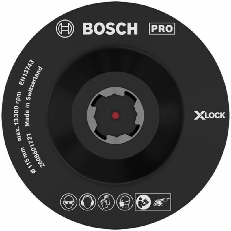 Bosch Plateau de ponçage X LOCK auto agrippant 115 mm 13 300 trmin 2608601721 - vue 2