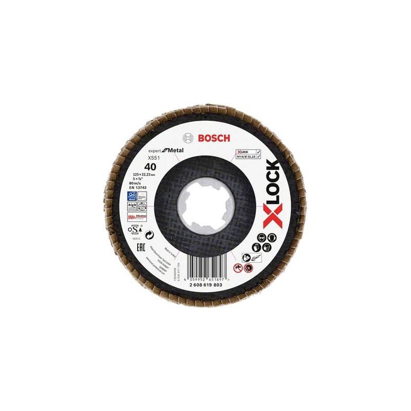 Bosch - accessories 2608619803 X551 disque segmenté diamètre 125 mm ø de perçage 22.23 mm 1 pc(s)