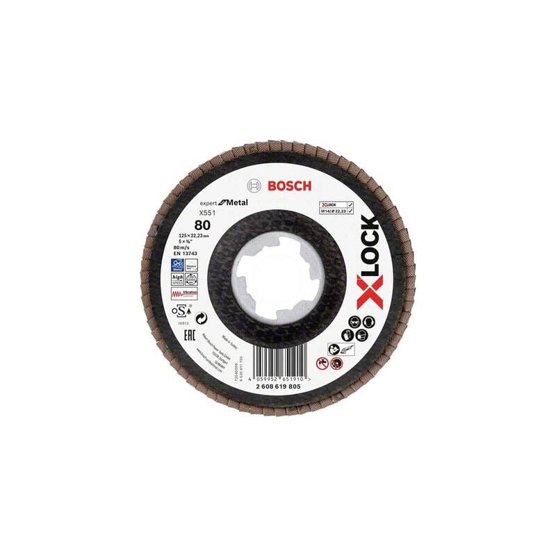 Bosch - accessories 2608619805 X551 disque segmenté diamètre 125 mm ø de perçage 22.23 mm 1 pc(s)