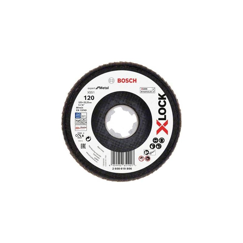 Bosch - accessories 2608619806 X551 disque segmenté diamètre 125 mm ø de perçage 22.23 mm 1 pc(s)