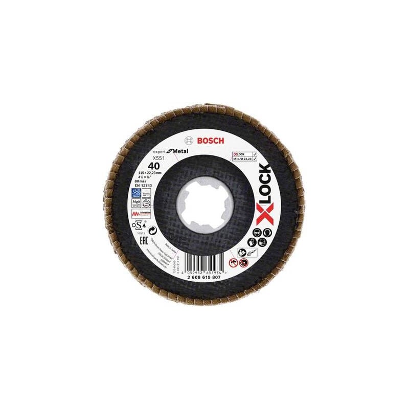 Bosch - accessories 2608619807 X551 disque segmenté diamètre 115 mm ø de perçage 22.23 mm 1 pc(s)