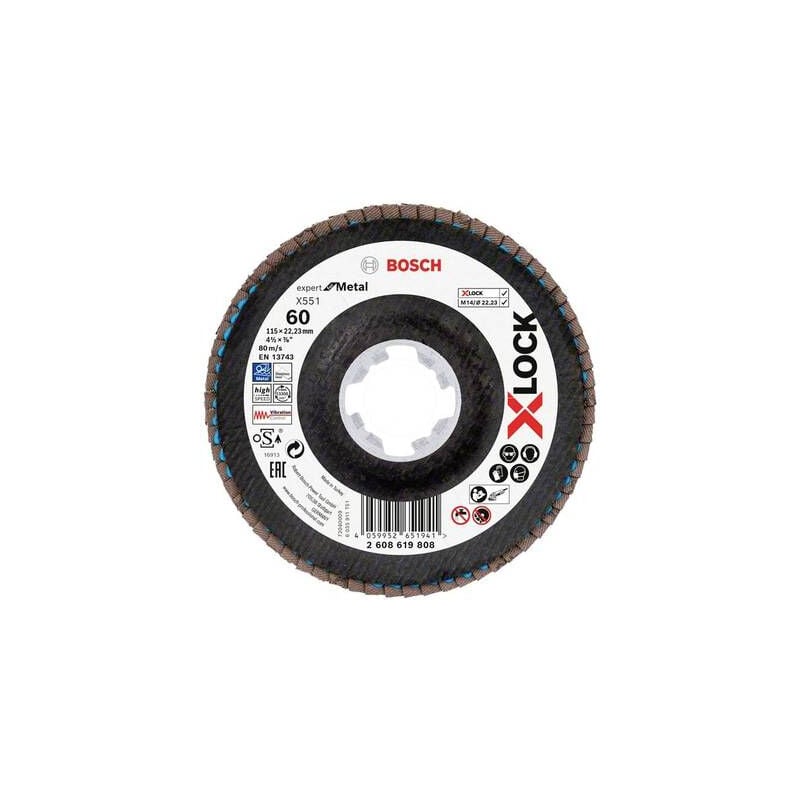 Bosch - accessories 2608619808 X551 disque segmenté diamètre 115 mm ø de perçage 22.23 mm 1 pc(s)