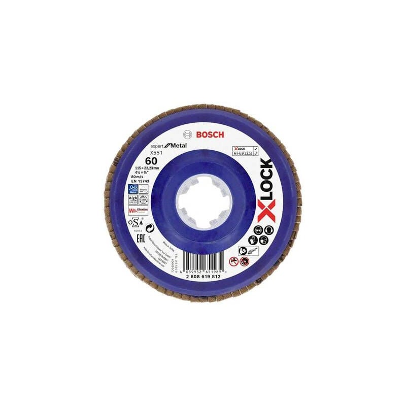 Bosch - accessories 2608619812 X551 disque segmenté diamètre 115 mm ø de perçage 22.23 mm 1 pc(s)