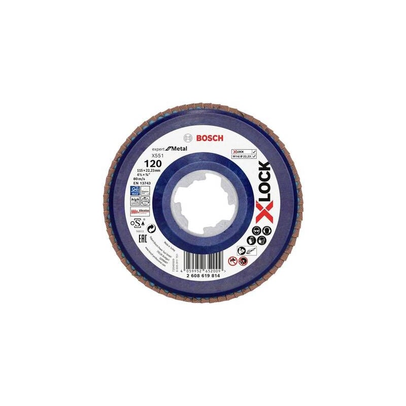 Bosch - accessories 2608619814 X551 disque segmenté diamètre 115 mm ø de perçage 22.23 mm 1 pc(s)