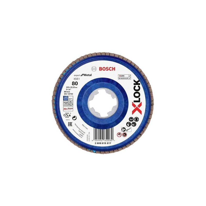 Bosch - accessories 2608619817 X551 disque segmenté diamètre 125 mm ø de perçage 22.23 mm 1 pc(s)