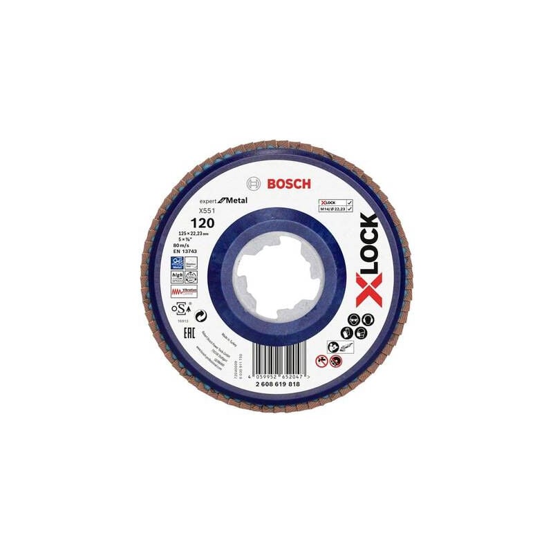 Bosch - accessories 2608619818 X551 disque segmenté diamètre 125 mm ø de perçage 22.23 mm 1 pc(s)