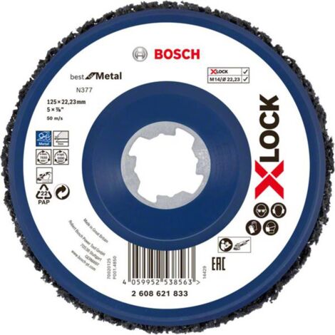 Bosch Accessories 2608621833 X-LOCK Disque de polissage Diamètre 125 mm Ø de perçage 22.23 mm 1 pc(s) A691482