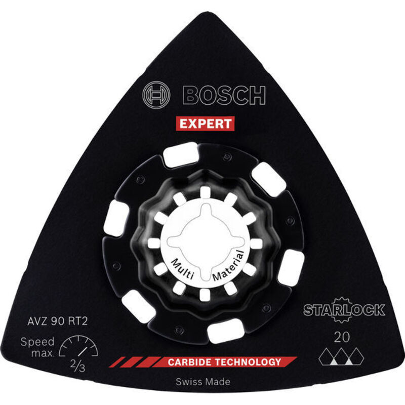 Expert Piastra di levigatura avz 90 RT2 Lama per utensili multifunzione, 90 mm, - Bosch