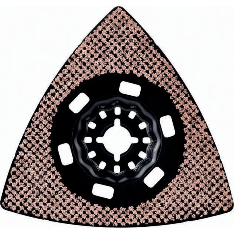 Professional 1x Expert Sanding Plate avz 90 RT6 lama multi-tool (per materie plastiche con fibra gfk, cfk, ø 90 mm, grana 60, Accessori multi-tool)