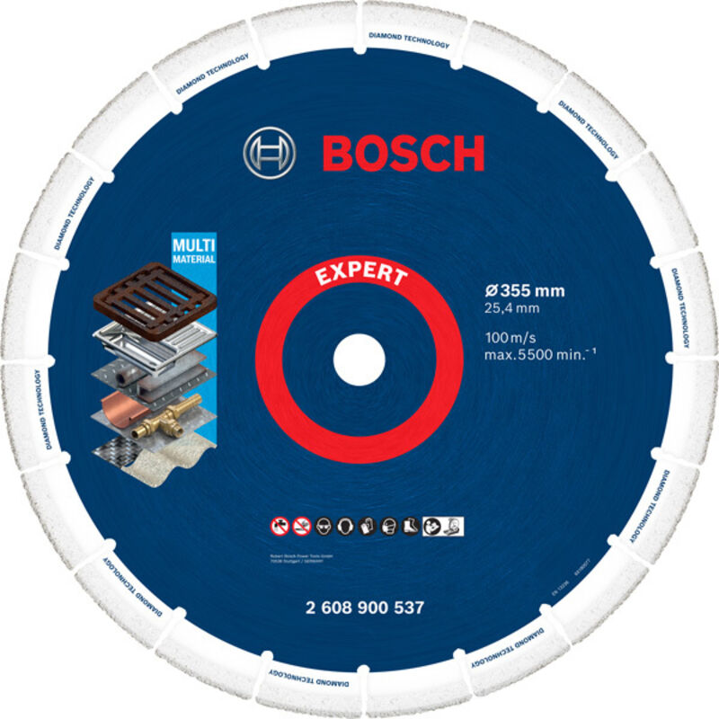 Bosch - expert Disco diamantato per metalli, 355 x 25,4 mm