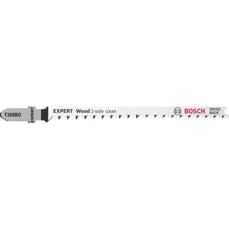Bosch Accessories 2608900555 EXPERT ‘Wood 2-side clean’ T 308 BO Stichsägeblatt, 5 Stück 5 St.