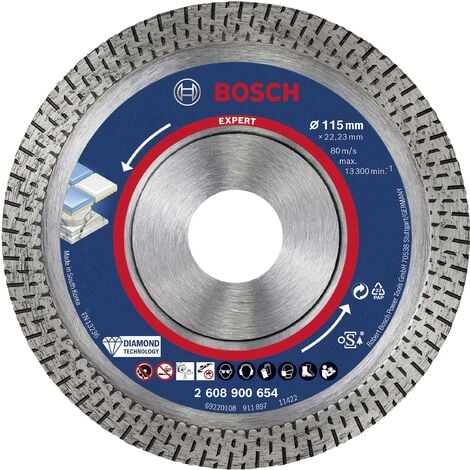 Bosch Accessories 2608900652 EXPERT HardCeramic Disque à tronçonner diamanté Diamètre 76 mm Ø de perçage 10 mm Pierre,