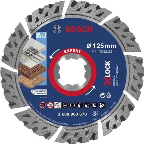 Disque diamant X-Lock multi matériaux Expert BOSCH 125 mm - 2608900670