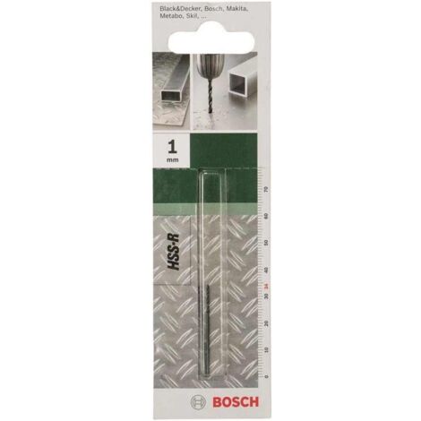 Bosch Accessories 2609255000 HSS Metall-Spiralbohrer  1 mm Gesamtlänge 34 mm rollgewalzt DIN 338 Zyl
