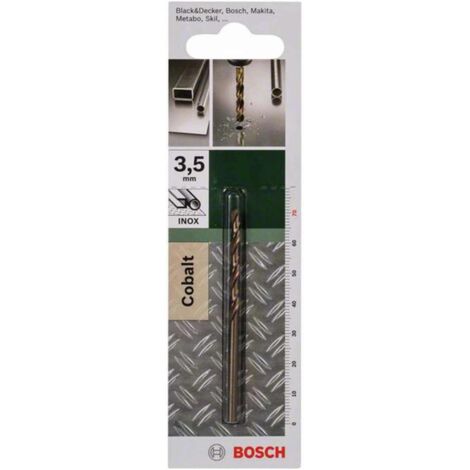 Bosch Accessories 2609255067  HSS Metall-Spiralbohrer  3.5 mm Gesamtlänge 70 mm Cobalt DIN 338 Zylin