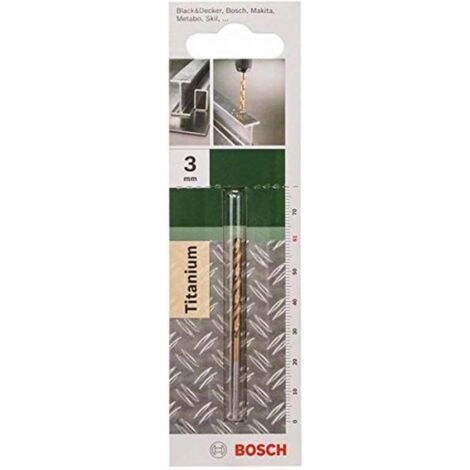 Bosch Accessories 2609255092 HSS Metall-Spiralbohrer 3 mm Gesamtlänge 61 mm TiN DIN 338 Zylindersch