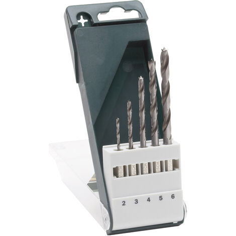Bosch Accessories 2609255326 Holz-Spiralbohrer-Set 5teilig 2 mm, 3 mm, 4 mm, 5 mm, 6 mm  1/4" (6.3 m