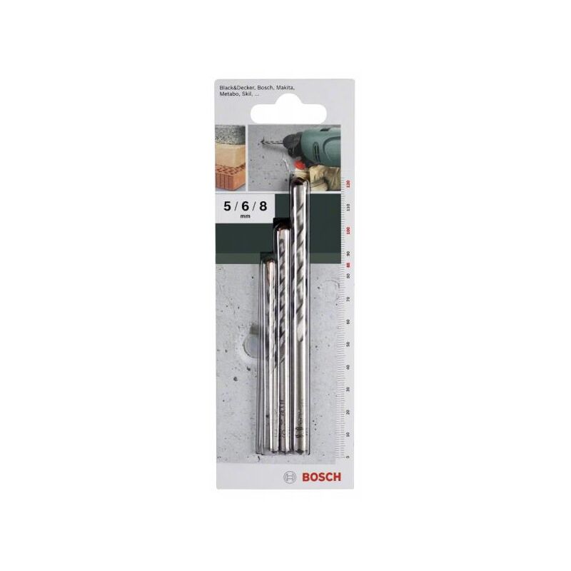 Bosch - Set 3 Punte Per Calcestruzzo 5/6/8